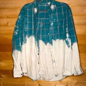 Bleach Distressed Button Down